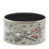 Bracelet Hermès Manchette En Métal Argenté à Décor