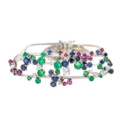 Bracelet Jean Vendôme Or Blanc Saphir