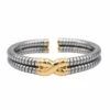 Bracelet Jonc BULGARI En Or Jaune Et Acier