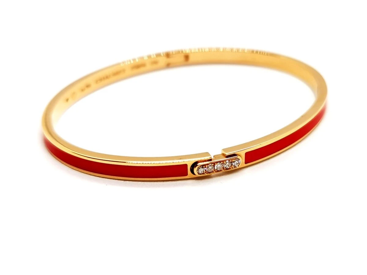 Bracelet Jonc CHAUMET "Liens Evidence" En Or Rose Et Diamants 3 Bracelet Jonc CHAUMET "Liens Evidence" En Or Rose Et Diamants – Image 3