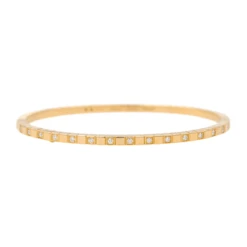 Bracelet Jonc CHOPARD "Ice Cube" En Or Jaune Et Diamants