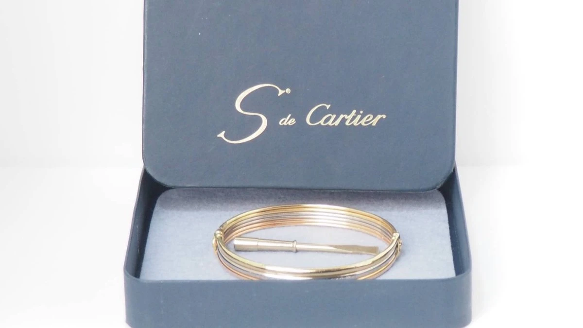 Bracelet Jonc De Cartier D'occasion 3 Ors 6 Bracelet Jonc De Cartier D'occasion 3 Ors – Image 6