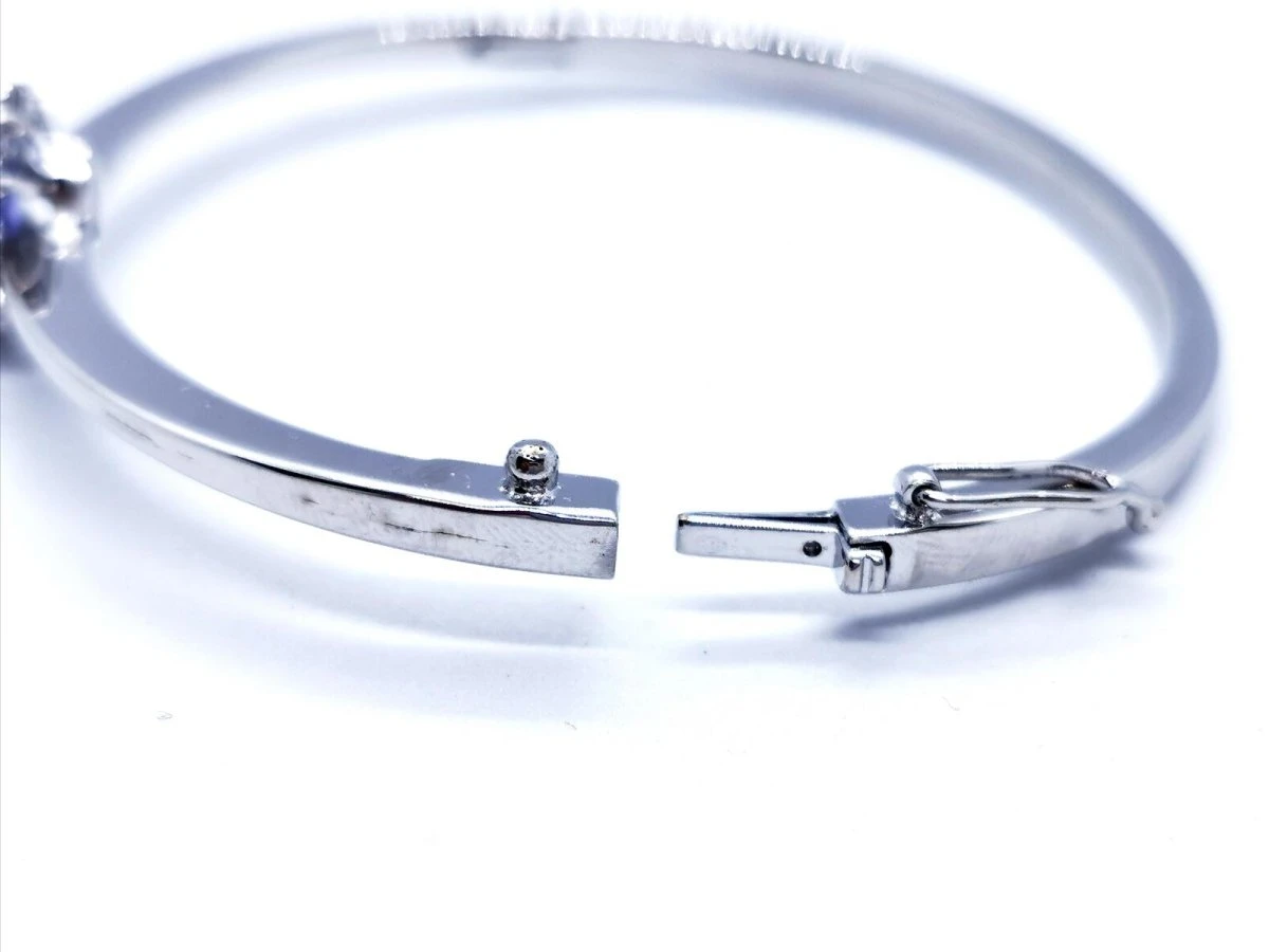 Bracelet Jonc En Or Blanc Et Tanzanite 10 Bracelet Jonc En Or Blanc Et Tanzanite – Image 10