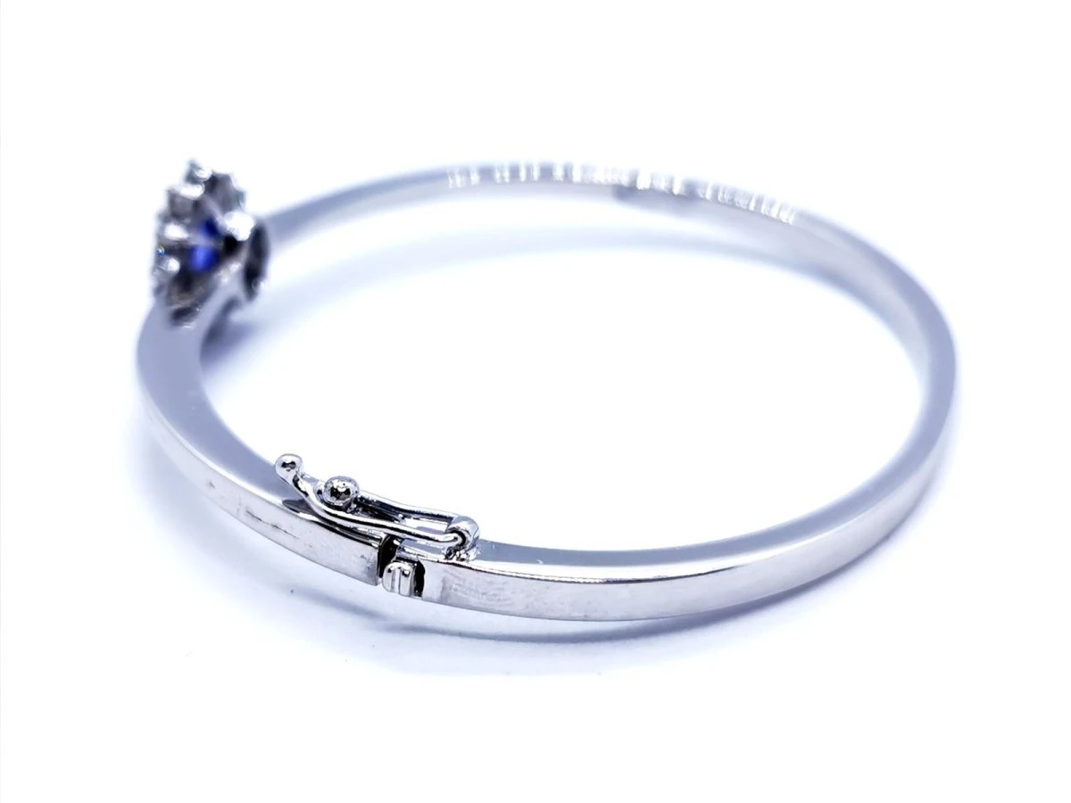 Bracelet Jonc En Or Blanc Et Tanzanite 11 Bracelet Jonc En Or Blanc Et Tanzanite – Image 11