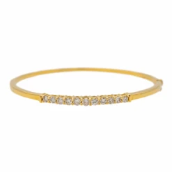 Bracelet Jonc En Or Jaune Et Diamant