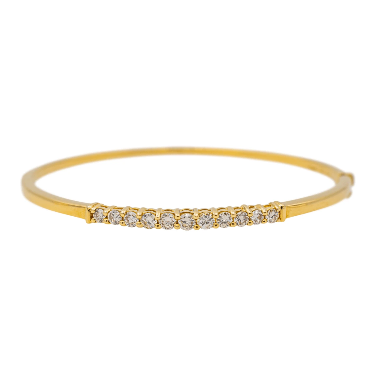 Bracelet Jonc En Or Jaune Et Diamant 1 Bracelet Jonc En Or Jaune Et Diamant
