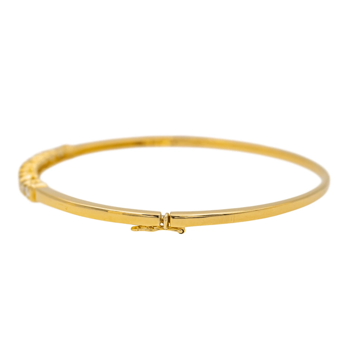 Bracelet Jonc En Or Jaune Et Diamant 4 Bracelet Jonc En Or Jaune Et Diamant – Image 4