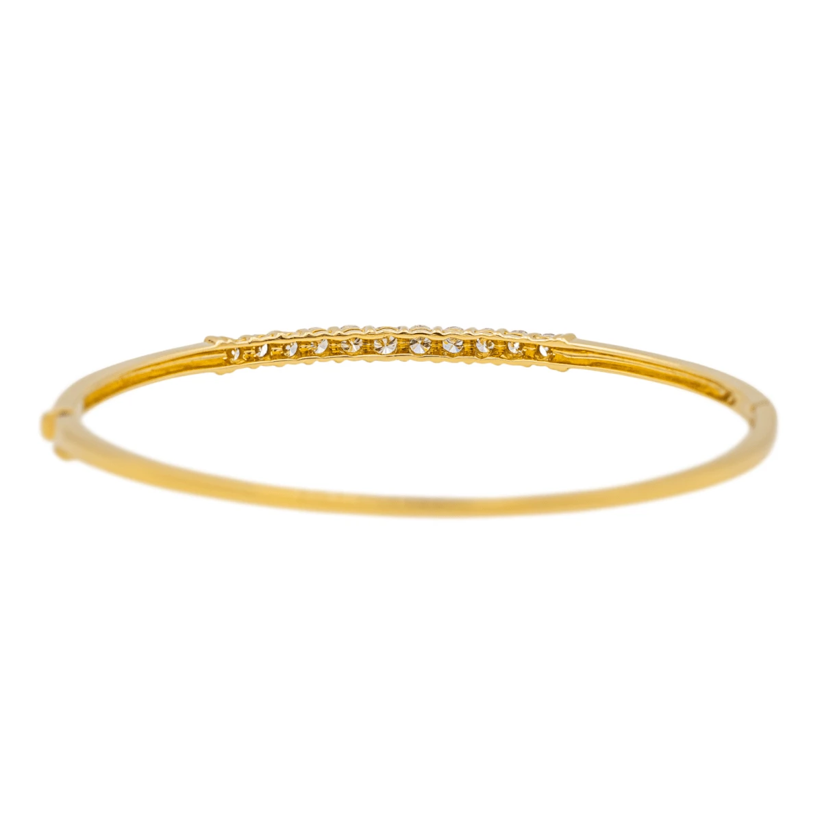 Bracelet Jonc En Or Jaune Et Diamant 6 Bracelet Jonc En Or Jaune Et Diamant – Image 6