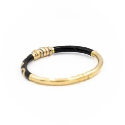 Bracelet Jonc En Or Jaune Et émail Noir 12 Bracelet Jonc En Or Jaune Et émail Noir -Castafiore Boutique bracelet jonc en or jaune et email noir 267447