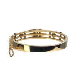 Bracelet Jonc En Or Jaune Rosé Et Perles Fines -Castafiore Boutique bracelet jonc en or jaune rose et perles fines 859540