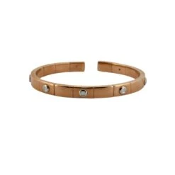 Bracelet Jonc En Or Rose Et Blanc