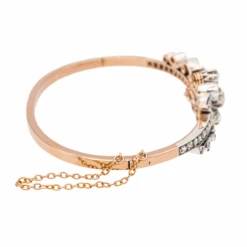 Bracelet Jonc En Or Rose Et Diamants -Castafiore Boutique bracelet jonc en or rose et diamants 3978055