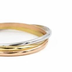 Bracelet Jonc En Trois Ors -Castafiore Boutique bracelet jonc en trois ors 579335