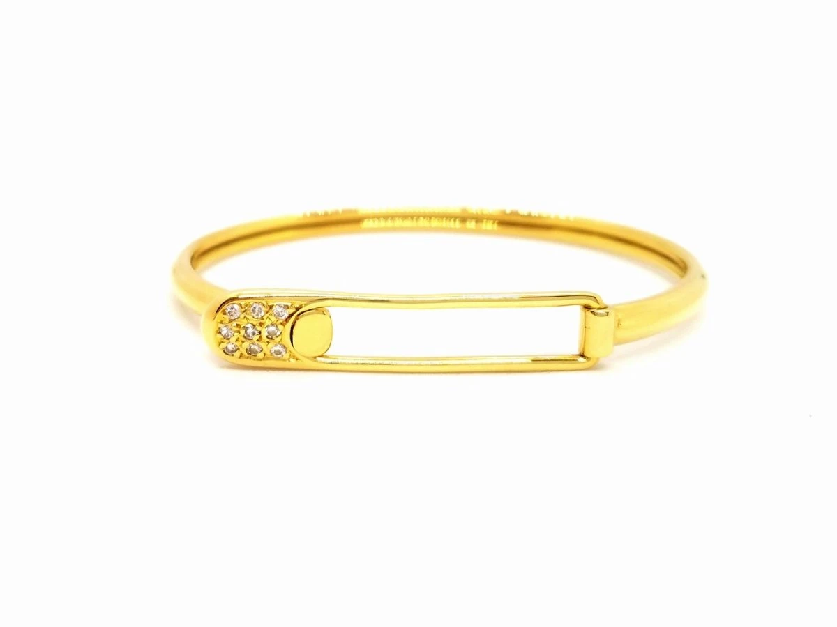 Bracelet Jonc épingle En Or Jaune Et Diamant 13 Bracelet Jonc épingle En Or Jaune Et Diamant – Image 13