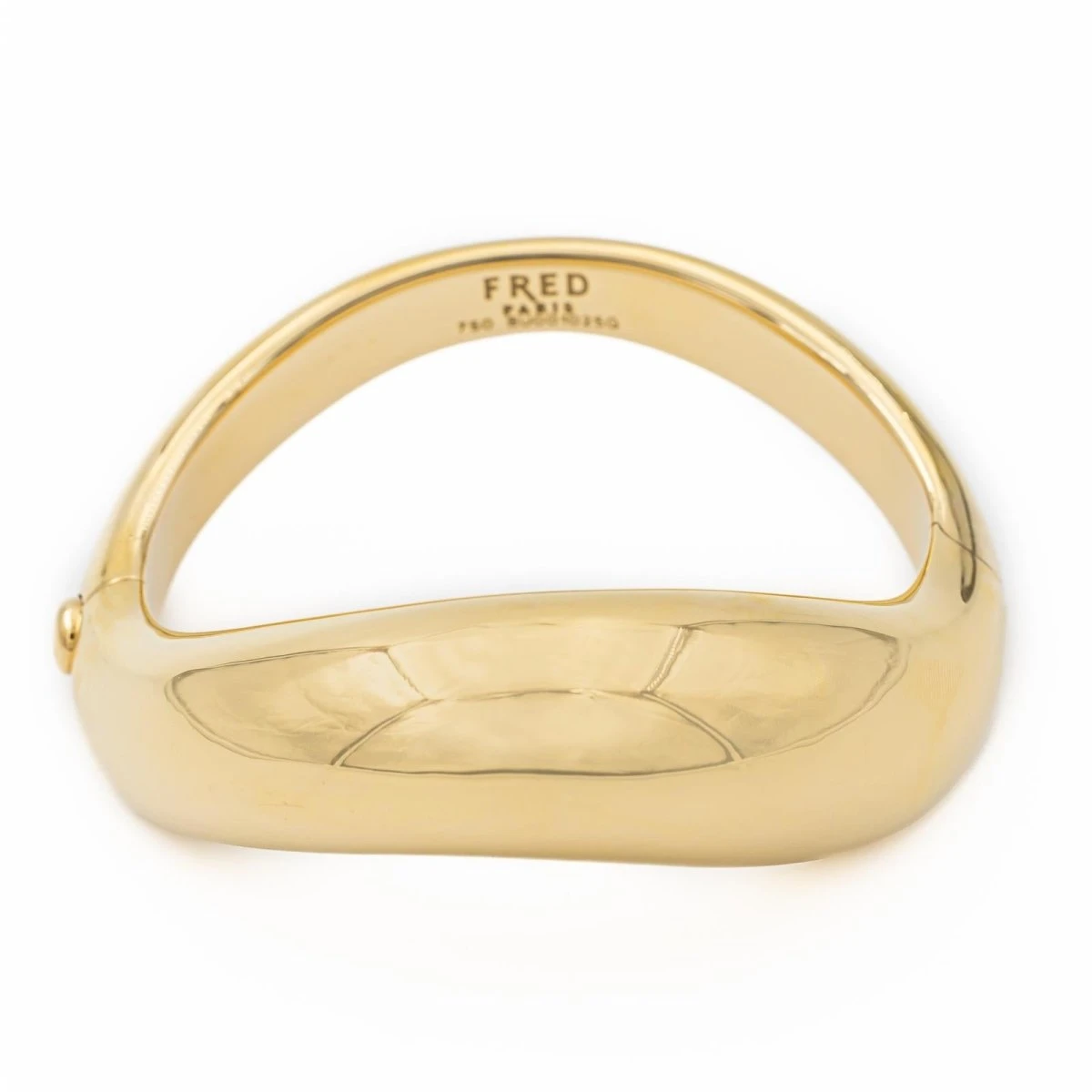 Bracelet Jonc FRED Mouvementé En Or Jaune 1 Bracelet Jonc FRED Mouvementé En Or Jaune