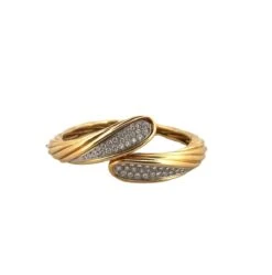 Bracelet Jonc MAUBOUSSIN En Or Jaune, Platine Et Diamants