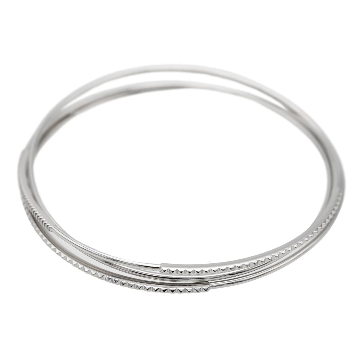 Bracelet Jonc Or Blanc Diamant 7 Bracelet Jonc Or Blanc Diamant – Image 7