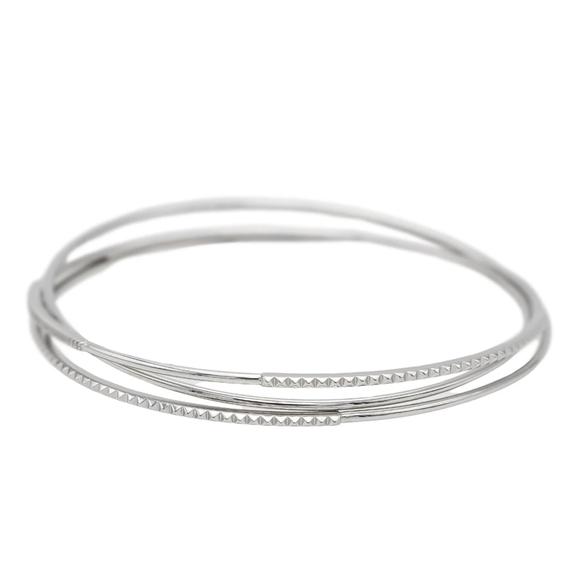 Bracelet Jonc Or Blanc Diamant 5 Bracelet Jonc Or Blanc Diamant – Image 5