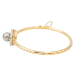 Bracelet Jonc Or Jaune Perle -Castafiore Boutique bracelet jonc or jaune perle 594767