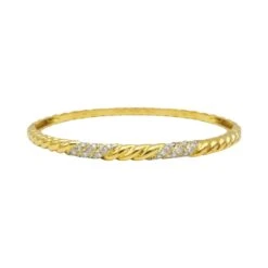 Bracelet Jonc POIRAY En Or Jaune Et Diamants