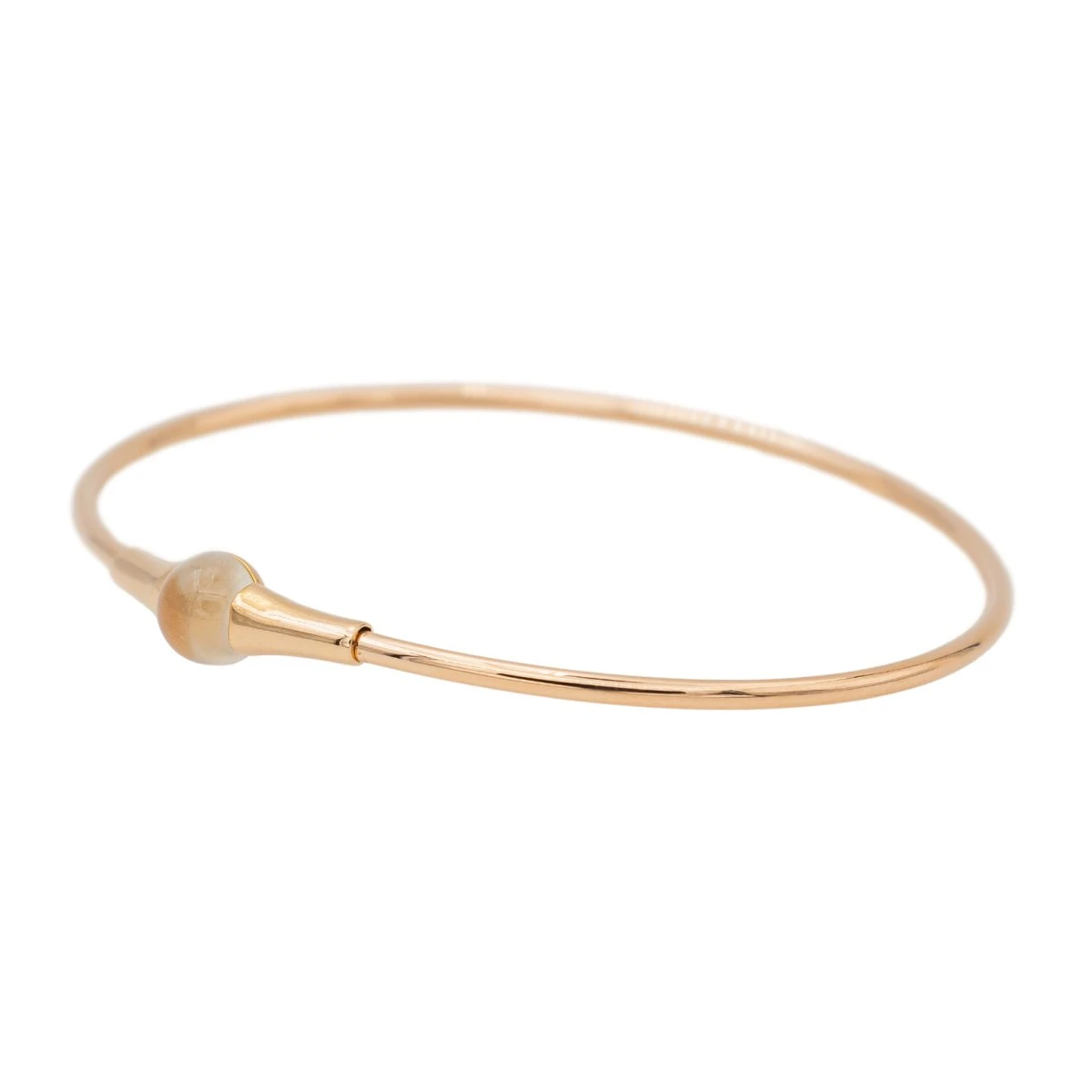 Bracelet Jonc POMELLATO "M'ama Non M'ama" En Or Rose Et Pierre De Lune 4 Bracelet Jonc POMELLATO "M'ama Non M'ama" En Or Rose Et Pierre De Lune – Image 4