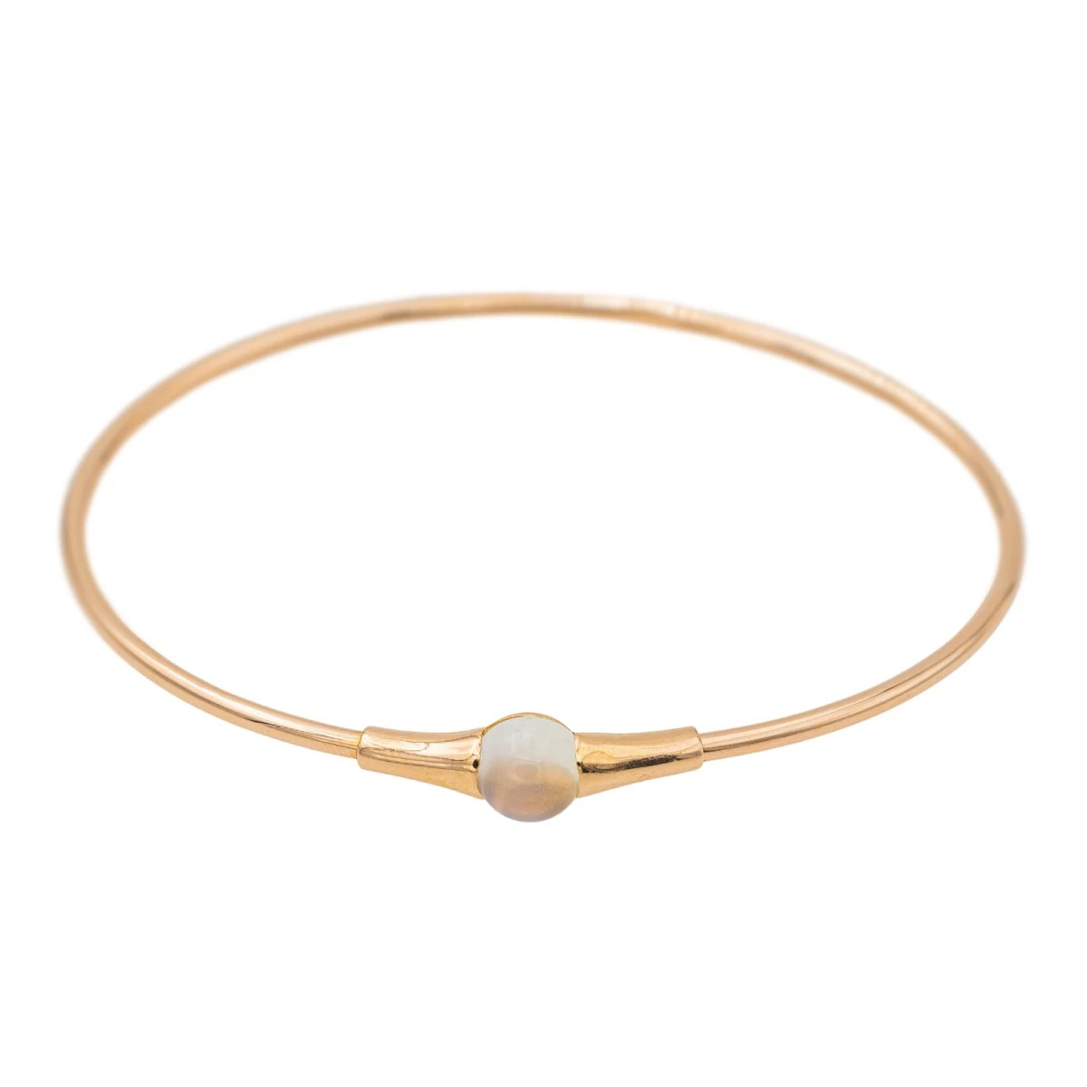 Bracelet Jonc POMELLATO "M'ama Non M'ama" En Or Rose Et Pierre De Lune 7 Bracelet Jonc POMELLATO "M'ama Non M'ama" En Or Rose Et Pierre De Lune – Image 7