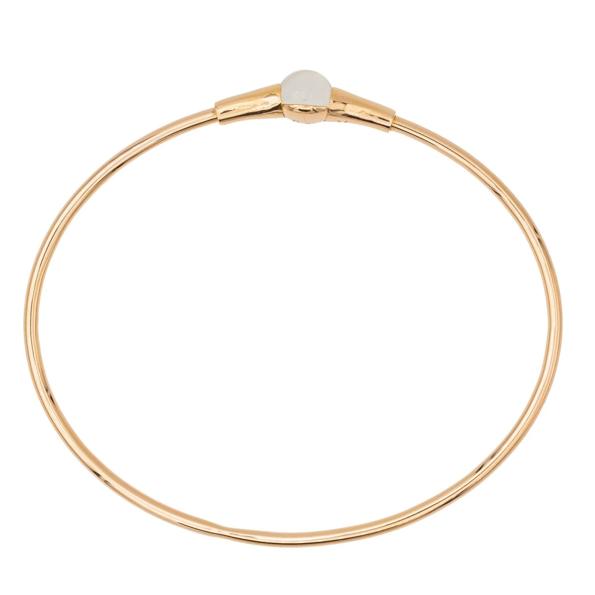 Bracelet Jonc POMELLATO "M'ama Non M'ama" En Or Rose Et Pierre De Lune 3 Bracelet Jonc POMELLATO "M'ama Non M'ama" En Or Rose Et Pierre De Lune – Image 3