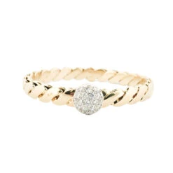 Bracelet Jonc POMELLATO Or Jaune Et Diamants