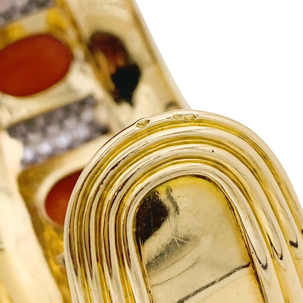 Miller Bracelet Jonc RENÉ BOIVIN En Platine, Or Jaune, Corail Et Diamants 6 Miller Bracelet Jonc RENÉ BOIVIN En Platine, Or Jaune, Corail Et Diamants – Image 6