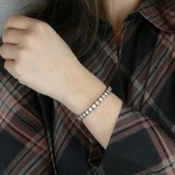 Bracelet Jonc En Or, Argent Et Diamants 25 Bracelet Jonc En Or, Argent Et Diamants -Castafiore Boutique bracelet jonc vintage or argent diamants 12 ct 682376