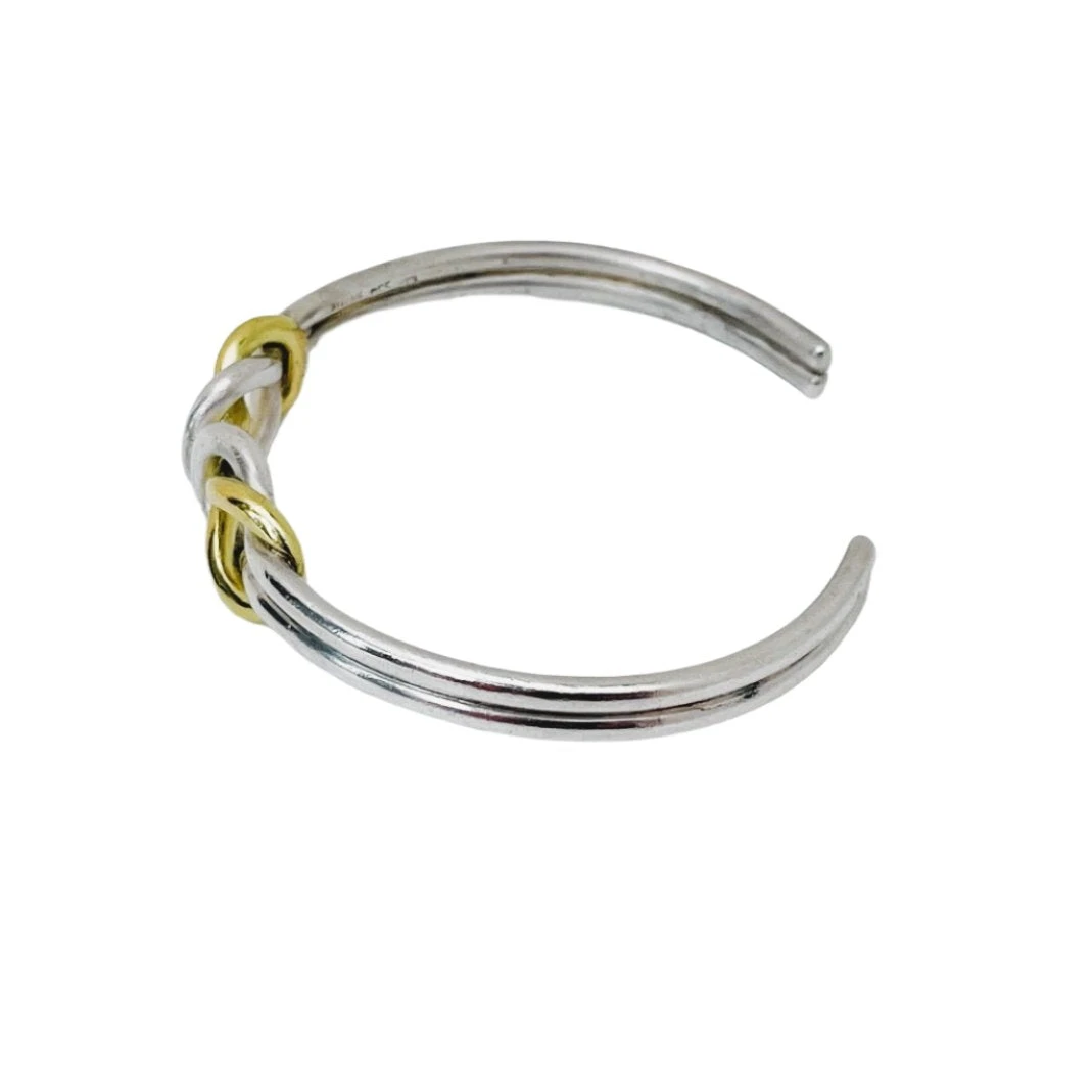 Bracelet Jonc Ouvert ZOLOTAS En Or Jaune Et Argent 3 Bracelet Jonc Ouvert ZOLOTAS En Or Jaune Et Argent – Image 3