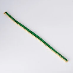 Bracelet Ligne D'émeraudes BOUCHERON En Or Jaune -Castafiore Boutique bracelet ligne demeraudes boucheron en or jaune 433403