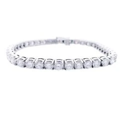 Miller Bracelet Ligne Diamants En Or Blanc