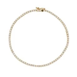 Bracelet Ligne Diamants En Or Jaune