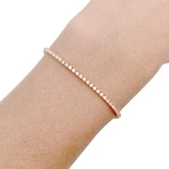 Miller Bracelet Ligne Diamants En Or Rose. -Castafiore Boutique bracelet ligne diamants en or rose 586661
