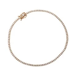 Miller Bracelet Ligne Diamants En Or Rose.