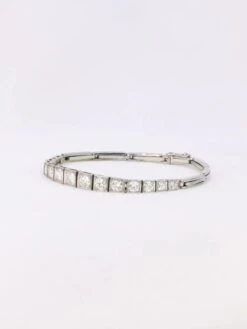 Bracelet Ligne Diamants Or Blanc Platine 15 Bracelet Ligne Diamants Or Blanc Platine -Castafiore Boutique bracelet ligne diamants or blanc platine 618088