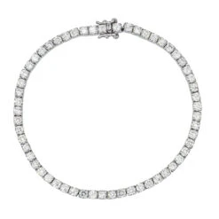BraceletLigne En Or Blanc Et Diamant