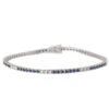 Bracelet Ligne En Or Blanc Saphirs Et Diamants