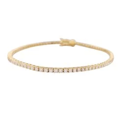 Miller Bracelet Ligne Tennis En Or Jaune Et Diamants