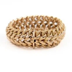 Bracelet Maille 2 Rangs En Or Rose -Castafiore Boutique bracelet maille 2 rangs en or rose 840382