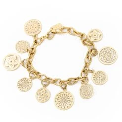 Bracelet Maille Ă Pampilles En Or Jaune