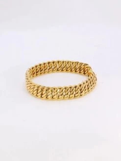 Bracelet Maille Américaine Or Jaune 1.3 Cm -Castafiore Boutique bracelet maille americaine or jaune 13 cm 239943