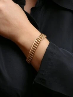 Bracelet Maille Américaine Or Jaune 1.3 Cm -Castafiore Boutique bracelet maille americaine or jaune 13 cm 566074