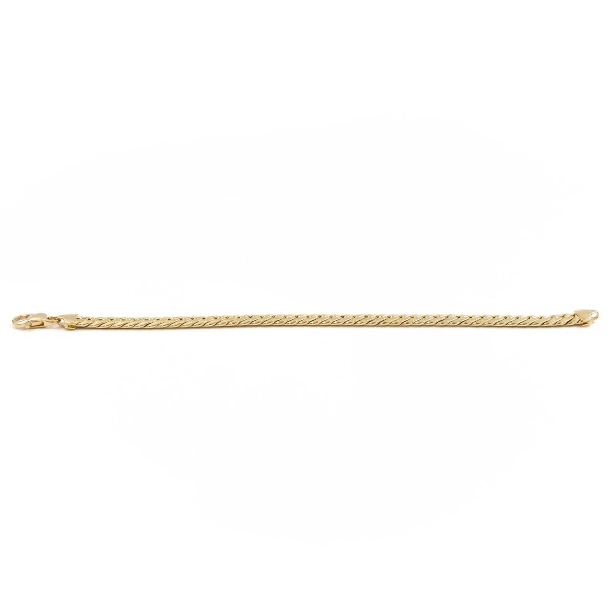 Bracelet Maille Anglaise En Or Jaune 7 Bracelet Maille Anglaise En Or Jaune – Image 7