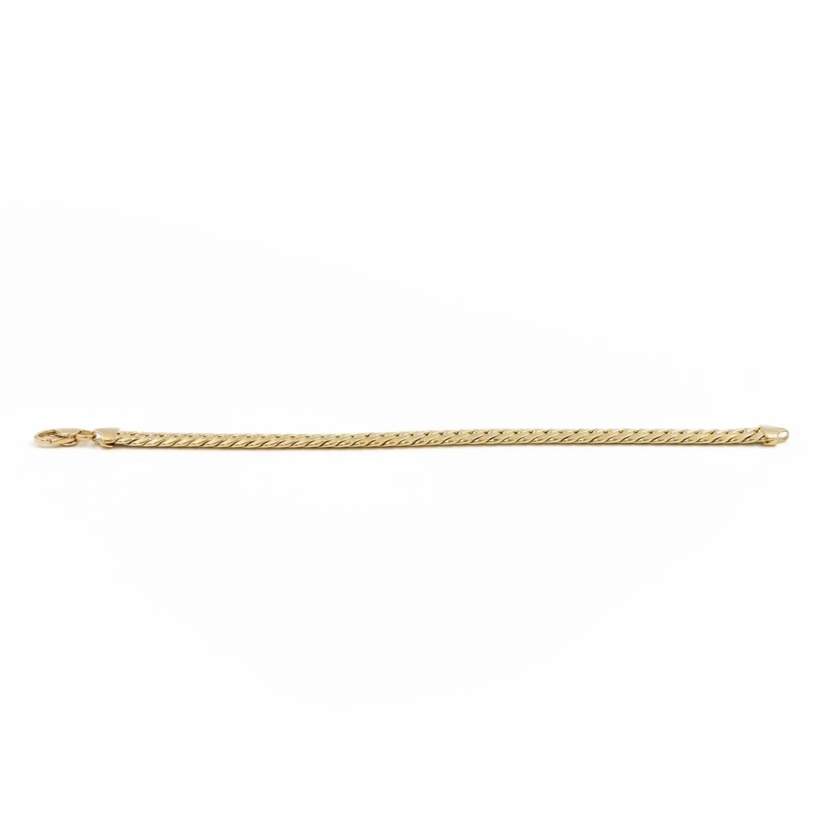 Bracelet Maille Anglaise En Or Jaune 6 Bracelet Maille Anglaise En Or Jaune – Image 6