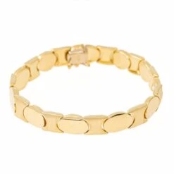 Bracelet Maille Articulée En Or Jaune