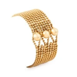 Bracelet Maille CARTIER "Draperie" En Or Jaune