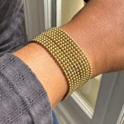 Bracelet Maille CARTIER "Draperie" En Or Jaune -Castafiore Boutique bracelet maille cartier draperie en or jaune 786232