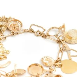 Bracelet Maille Cheval Et Breloques En Or Jaune -Castafiore Boutique bracelet maille cheval et breloques en or jaune 289329